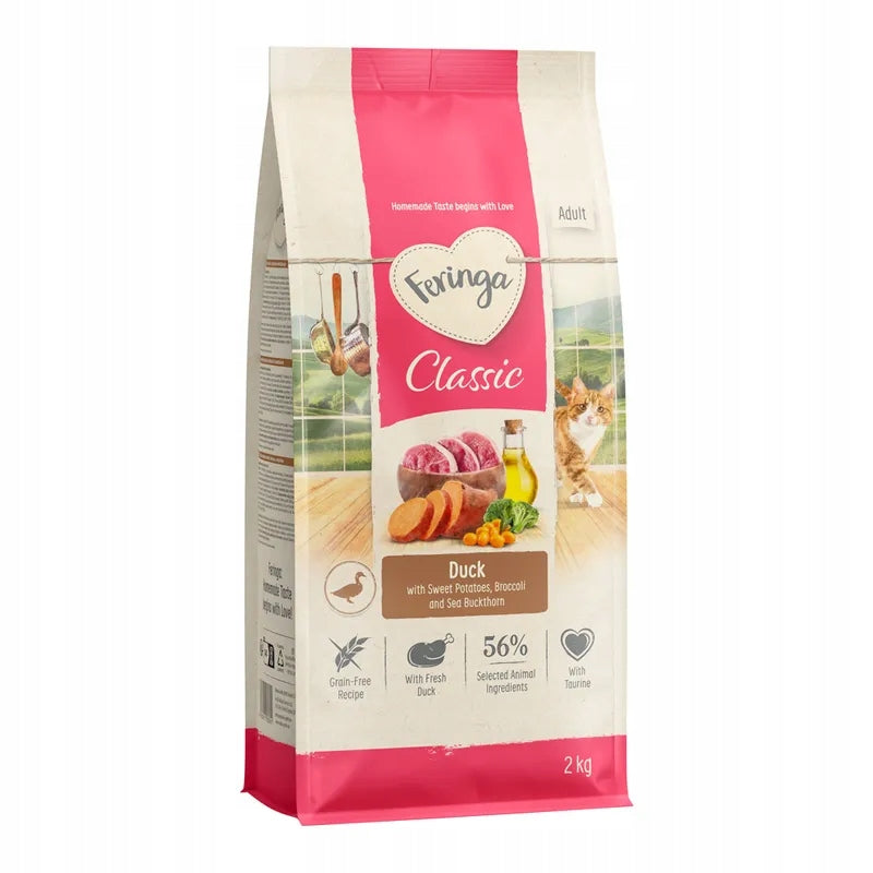 Feringa Adult Classic sucha karma dla kota z kaczką 2 kg – bezzbożowa, dla dorosłych