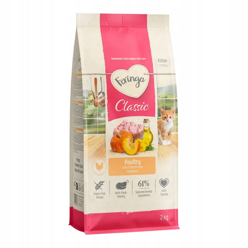 Feringa Kitten Classic sucha karma dla kociąt bezzbożowa 2 kg – drób