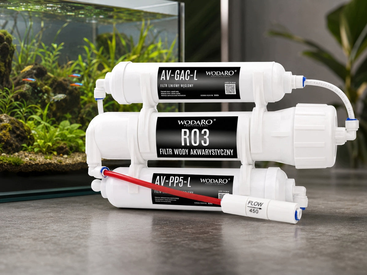 wodaRO Filtr odwróconej osmozy do akwarium RO3 75 GPD – 3-stopniowy, do 280 l/dobę