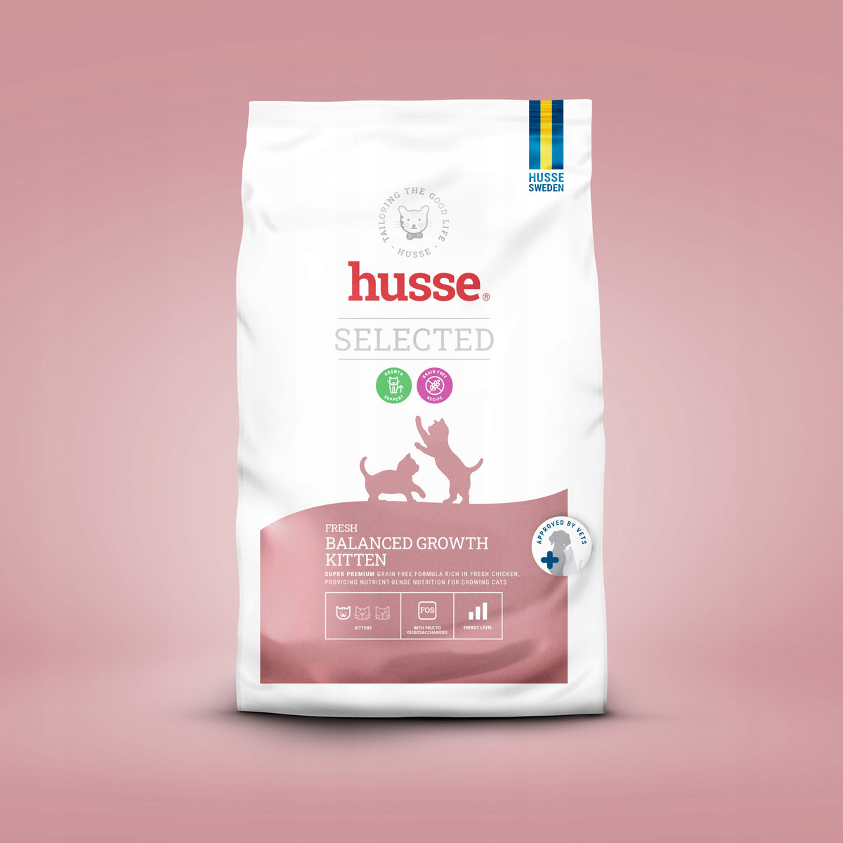 Husse Fresh Balanced Growth Kitten sucha karma dla kociąt bezzbożowa 2 kg – kurczak