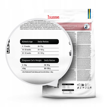 Husse Fresh Balanced Growth Kitten sucha karma dla kociąt bezzbożowa 2 kg – kurczak