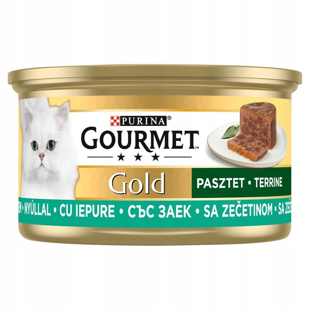 Gourmet Gold mokra karma dla kota, pasztet z królikiem 24 x 85 g – puszki dla dorosłych