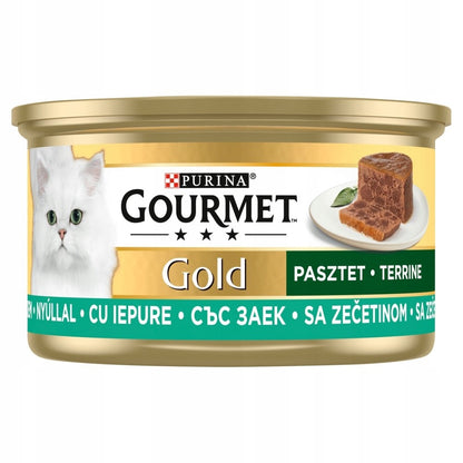 Gourmet Gold mokra karma dla kota, pasztet z królikiem 24 x 85 g – puszki dla dorosłych