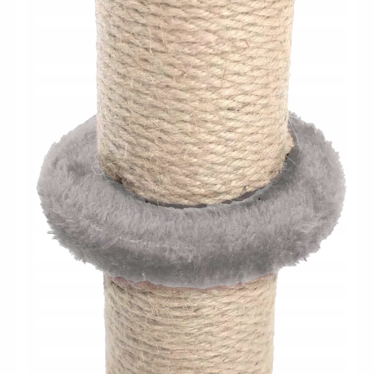 Gaczoo Drapak dla kota słupek z sizalu 72 cm z piłeczką, podstawa 40 x 40 cm – jasnoszary