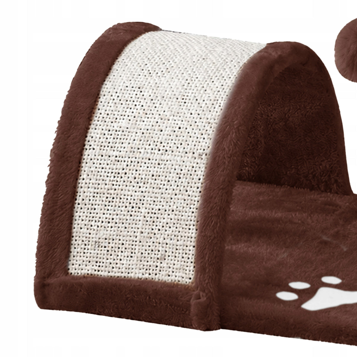 Gaczoo Drapak dla kota z platformą i zabawkami 35 x 35 x 42 cm, sizal – brązowy