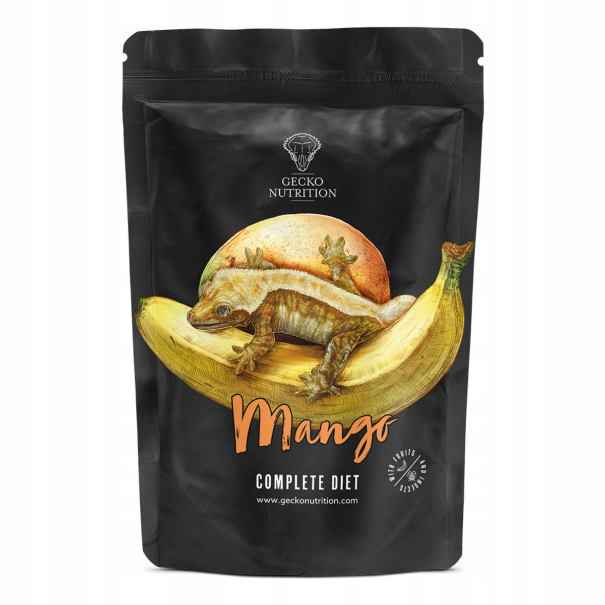 Gecko Nutrition pokarm dla gekona orzęsionego 50 g – papka owadzio-owocowa, mango
