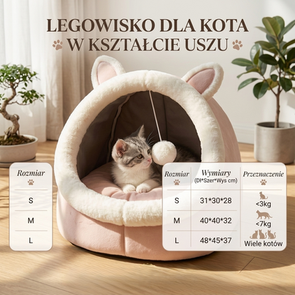 Legowisko bawełniane miękkie dla kota składane małe pluszowe