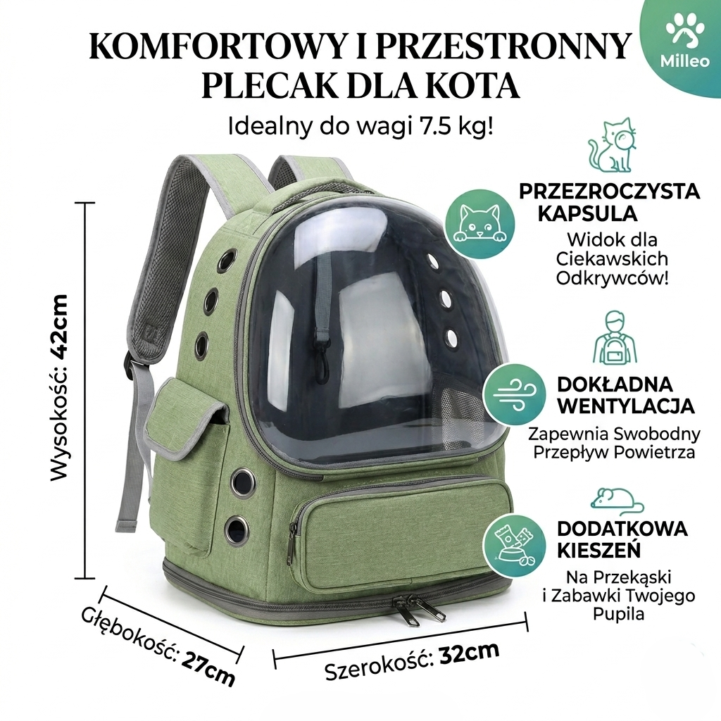 Transporter z nylonu oddychający i składany dla kota małe rasy miękki