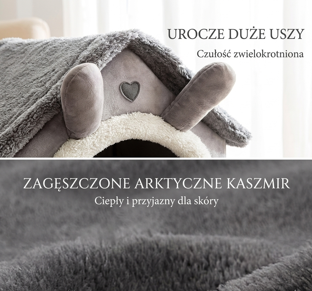 Domek dla psa i kota - Przytulne legowisko z daszkiem