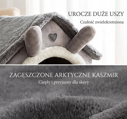 Domek dla psa i kota - Przytulne legowisko z daszkiem
