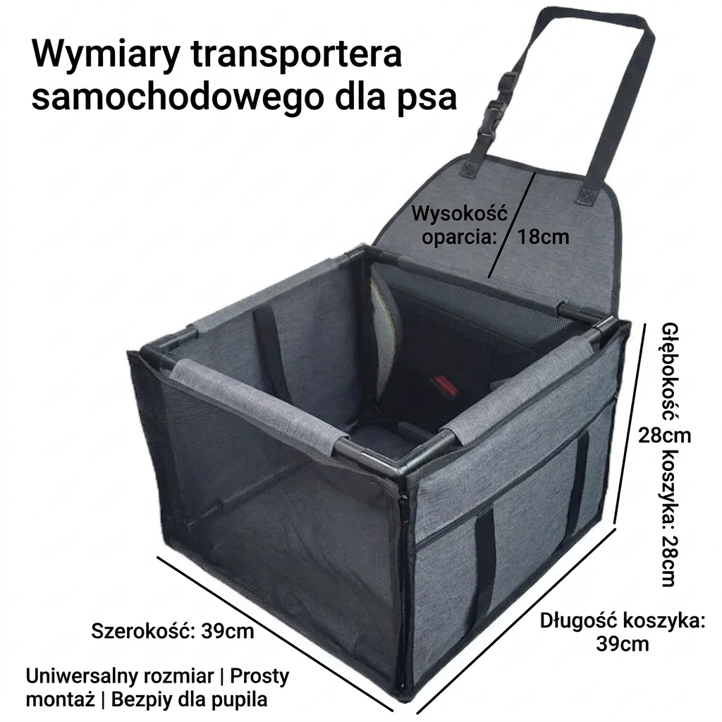 Pokrowiec na siedzenie wodoodporny dla psa składany