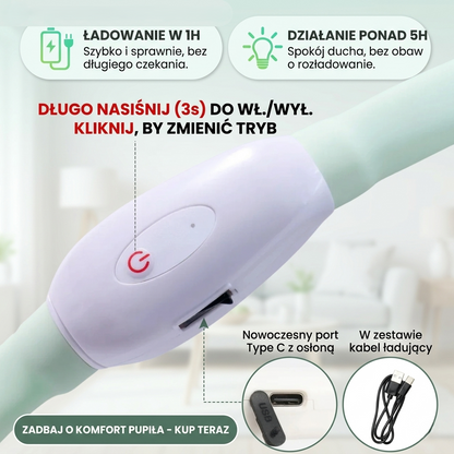 Obroża miękka silikonowa regulowana świecąca z USB 9 trybów migania dla psa