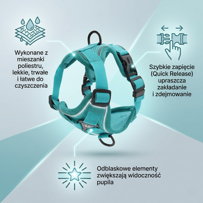 Szelki miękkie regulowane wyściełane dla psa małe rasy