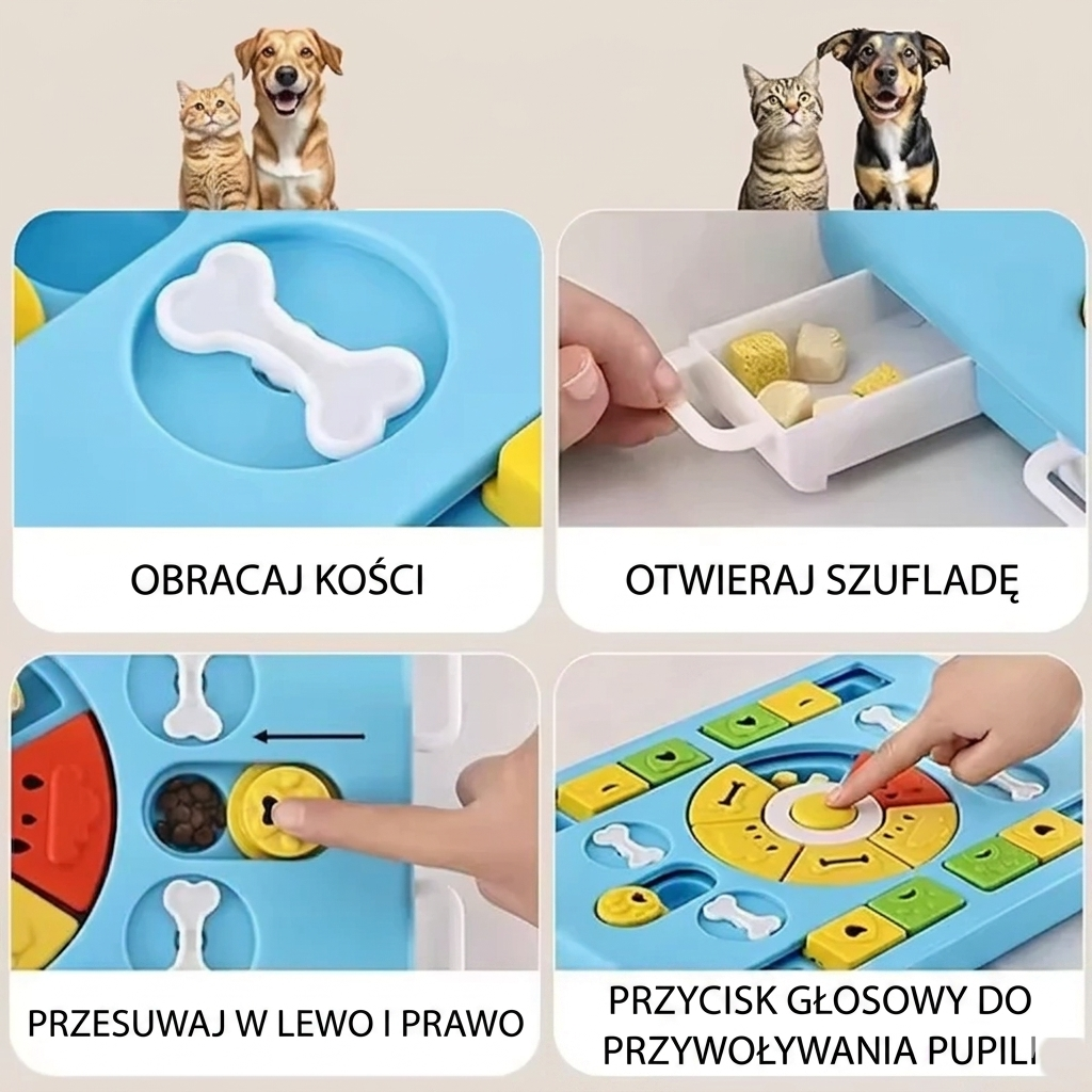 Zabawka interaktywna pluszowa dla psa małe rasy treningowa edukacyjna zabawowa