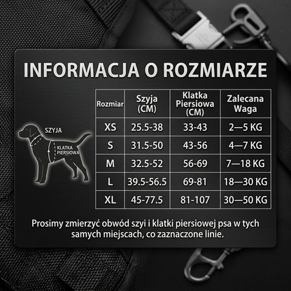 Szelki dla psa regulowane odblaskowe nylonowe z miękkim paddingiem komfortowym