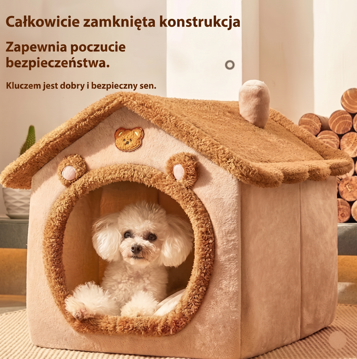 Domek dla psa i kota - Przytulne legowisko z daszkiem