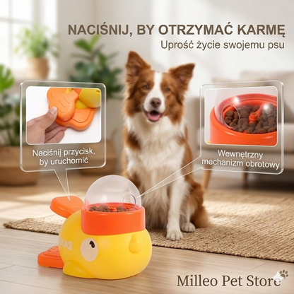 Zabawka interaktywna 2w1 z dystrybutorem przysmaków dla psa plastikowa