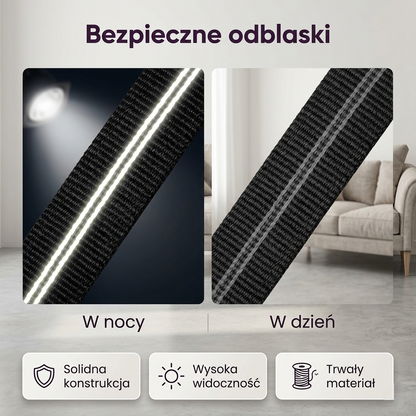 Smycz dla psa odblaskowa mocna – 1.2m 1.5m 1.8m | dla kota | spacerowa treningowa