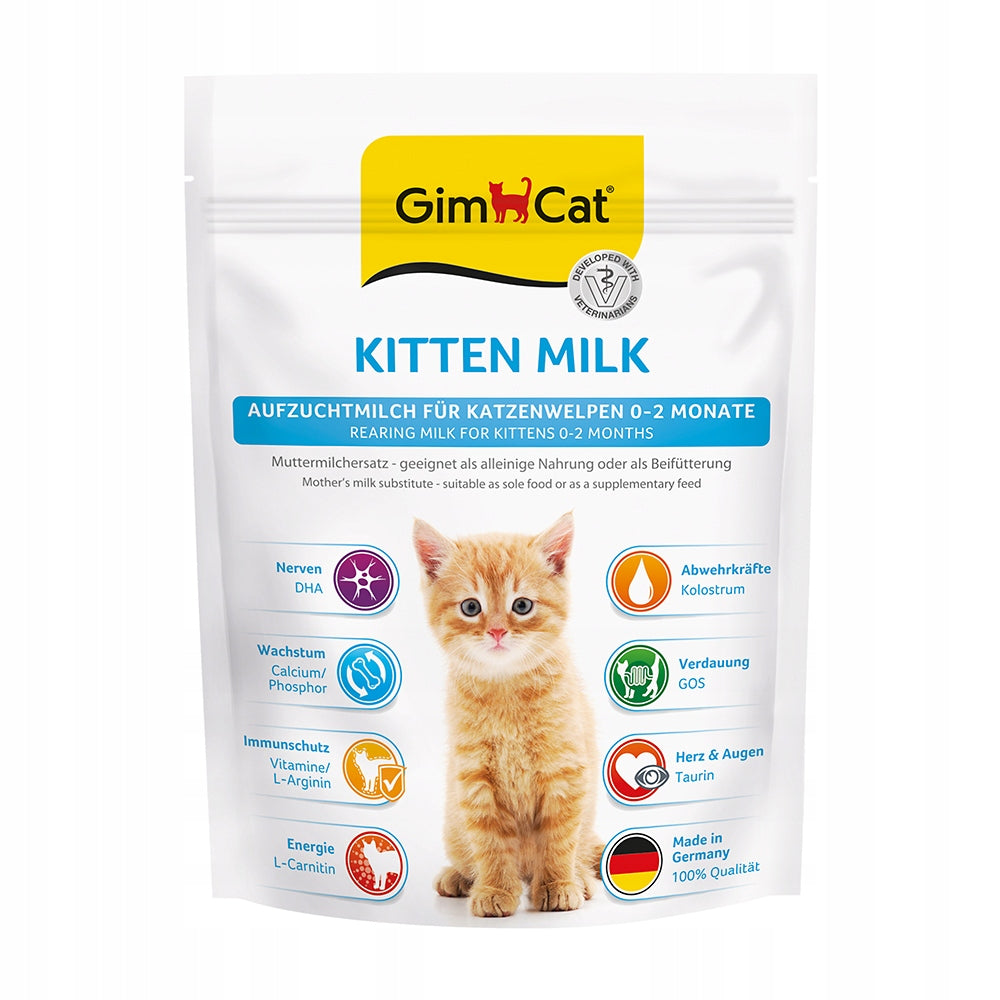 GimCat Mleko w proszku dla kociąt 200 g z tauryną, witaminami i minerałami – saszetka