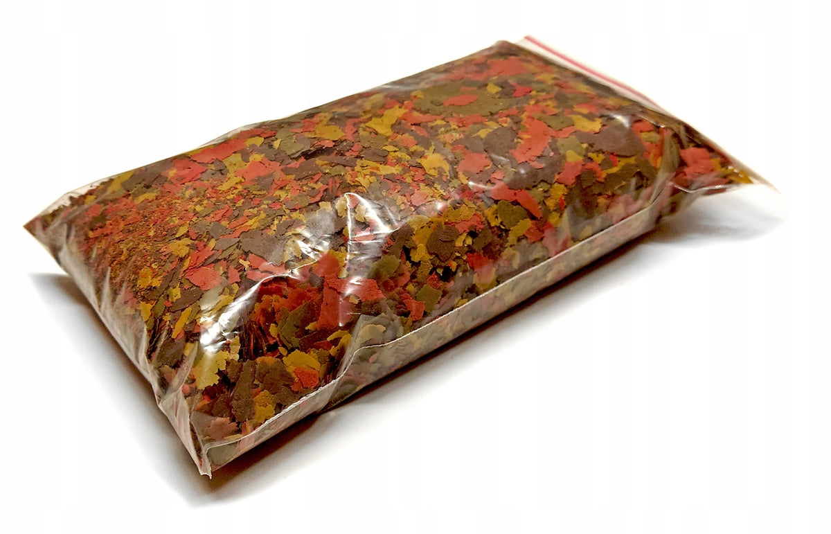 Glopex pokarm dla ryb w płatkach 3 x 200 g – zestaw Basic, Eigelb i Vegetal Mix