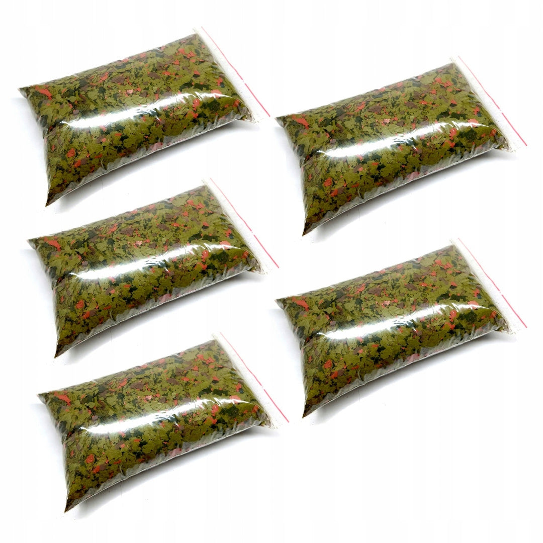 Glopex Malawi Mix pokarm dla pyszczaków w płatkach 1 kg – spirulina 38%, 5 x 200 g