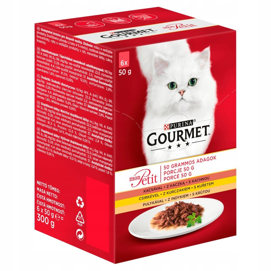 Gourmet Mon Petit Intense mokra karma dla kota 1,8 kg – 36 saszetek po 50 g, mix smaków