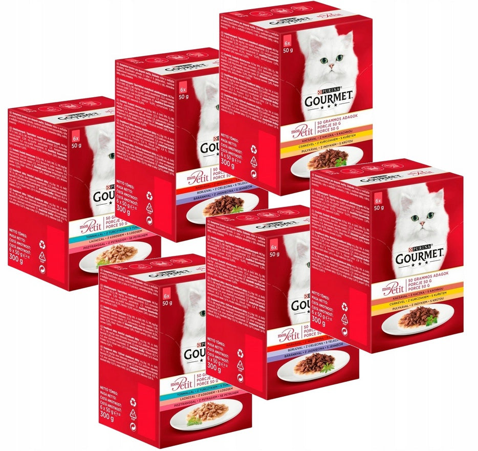 Gourmet Mon Petit Intense mokra karma dla kota 1,8 kg – 36 saszetek po 50 g, mix smaków