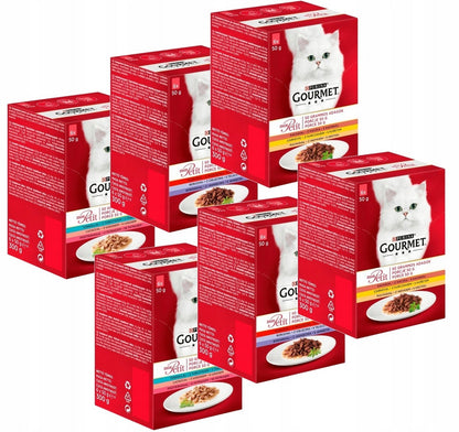 Gourmet Mon Petit Intense mokra karma dla kota 1,8 kg – 36 saszetek po 50 g, mix smaków