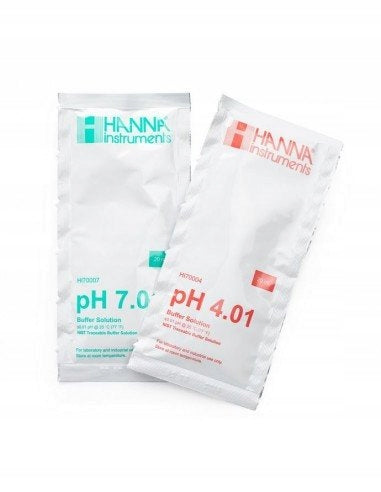 Hanna Instruments zestaw kalibracyjny pH 4.01 i 7.01 – płyny do kalibracji mierników pH
