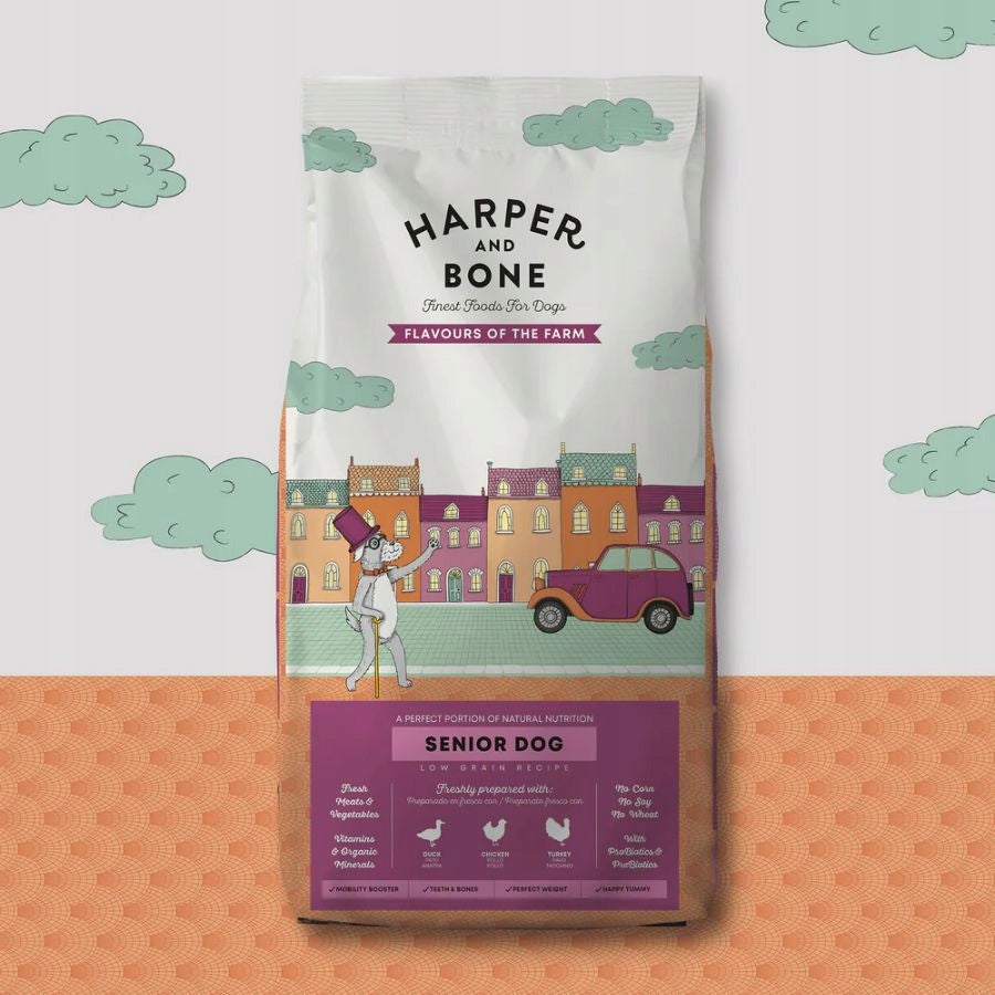 HARPER & BONE Senior & Light sucha karma dla psa z nadwagą 2 kg – indyk z warzywami