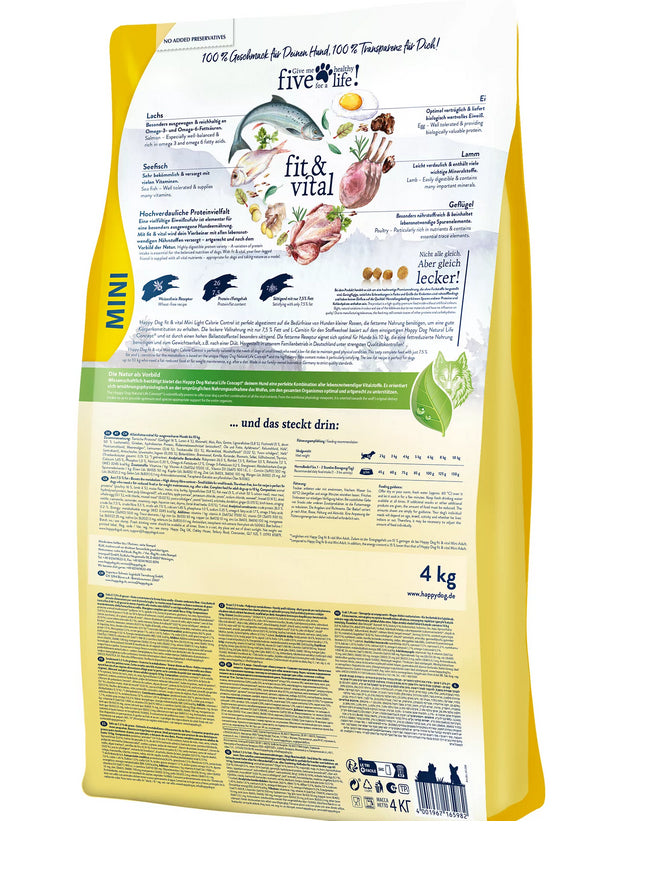 Happy Dog Mini Light Low Fat 4 kg – sucha karma dla psów małych ras z nadwagą
