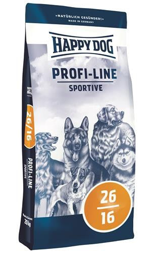 Happy Dog Profi Krokiety Sportive sucha karma dla aktywnych psów 20 kg – 26/16