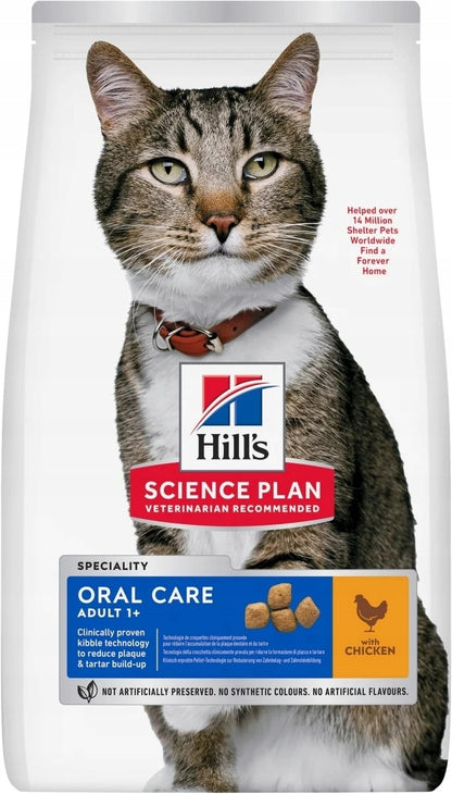 Hill's Science Plan Oral Care sucha karma dla kota dorosłego 1,5 kg – kurczak