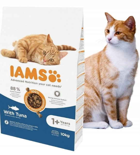 Iams Vitality Adult sucha karma dla kota z tuńczykiem 10 kg – dla kotów dorosłych