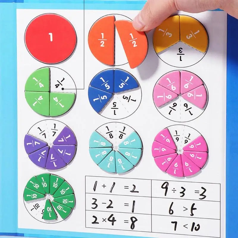 Magnetyczne puzzle ułamkowe Montessori