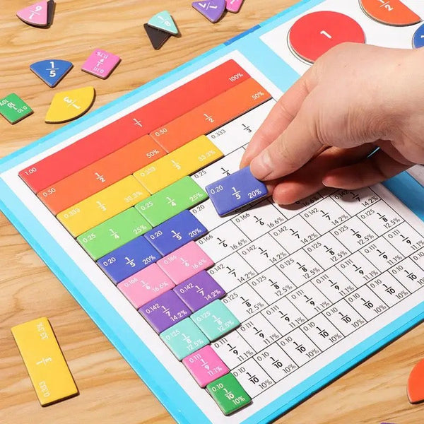 Magnetyczne puzzle ułamkowe Montessori