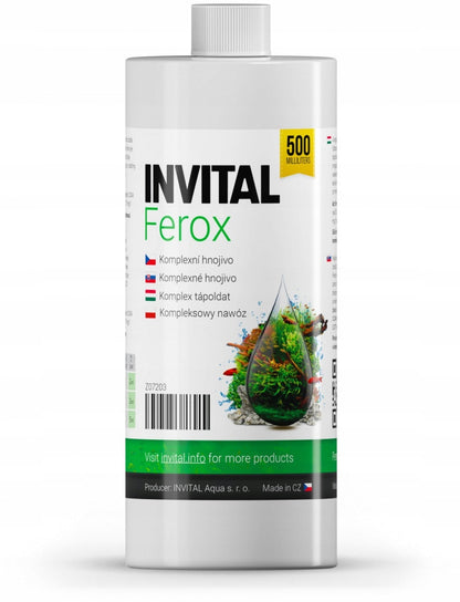 Invital Ferox nawóz do akwarium w płynie 500 ml – żelazo chelatowane DTPA dla roślin