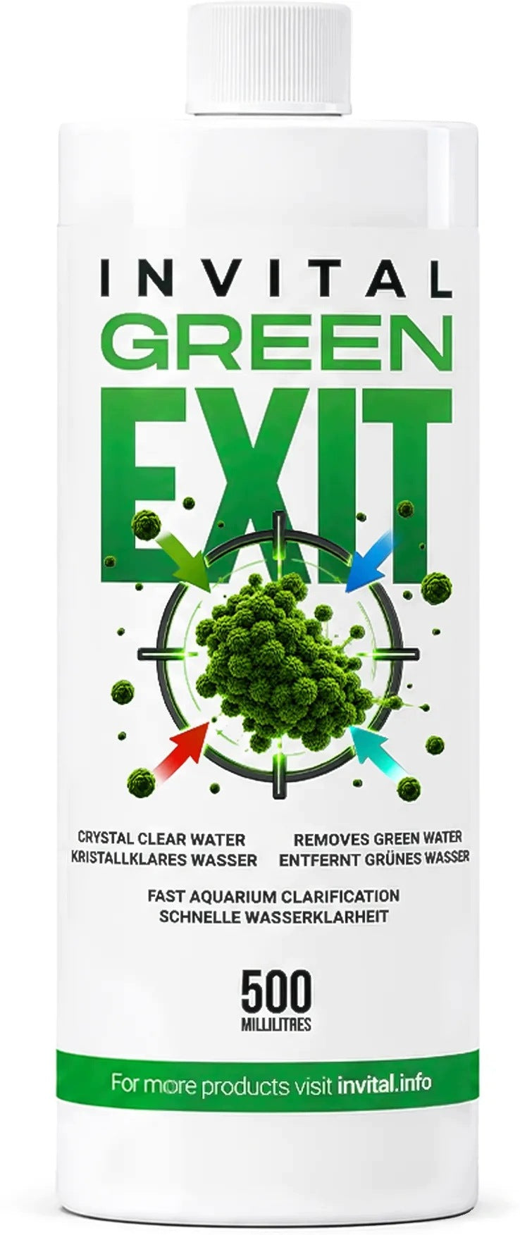 Invital GreenExit preparat na zieloną wodę w akwarium 500 ml – przeciw zmętnieniu