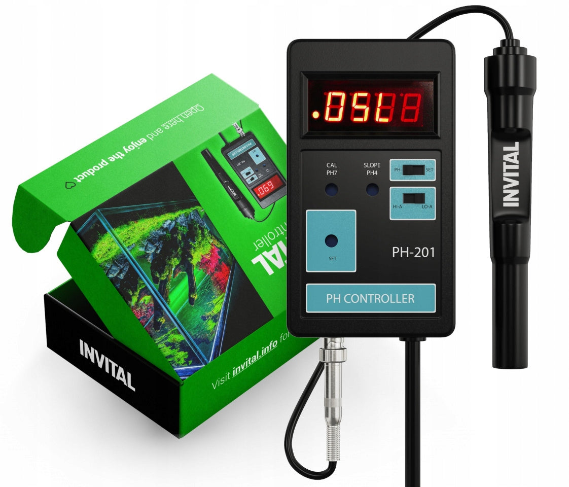 Invital regulator pH do akwarium z sondą – cyfrowy komputer pH do sterowania CO2