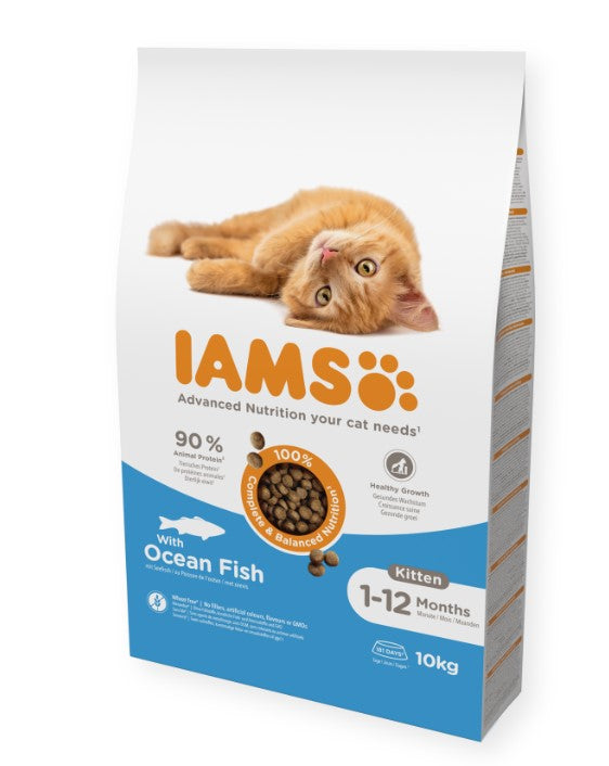 Iams For Vitality Kitten sucha karma dla kociąt 10 kg – z rybami oceanicznymi, dorsz