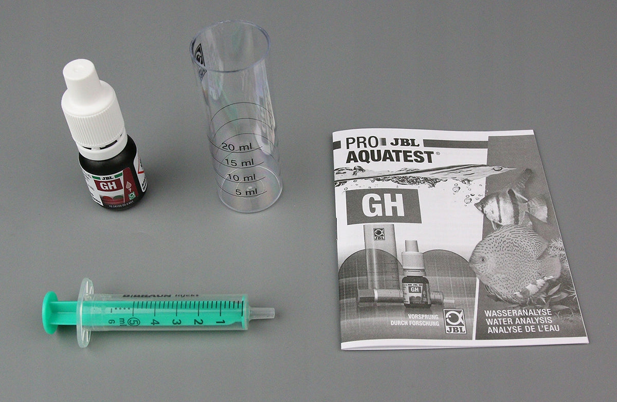 JBL test GH kropelkowy do akwarium – pomiar twardości ogólnej wody, z fiolką