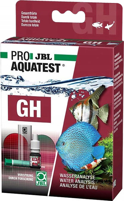 JBL test GH kropelkowy do akwarium – pomiar twardości ogólnej wody, z fiolką