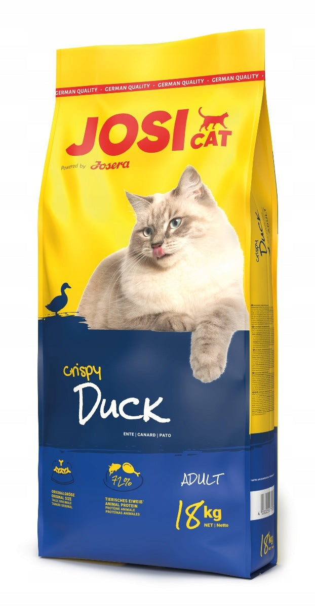 Josera JosiCat Crispy Duck sucha karma dla kota 18 kg – z kaczką, dla wybrednych kotów