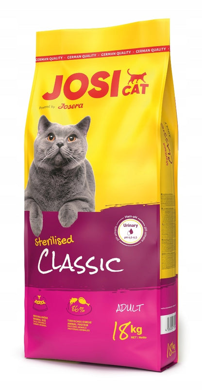 JosiCat Sterilised Classic sucha karma dla kotów sterylizowanych z łososiem 18 kg, bez zbóż