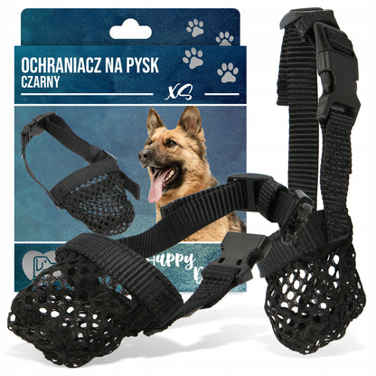 Kaganiec fizjologiczny dla psa XS materiałowy, zapinany na klips, obwód 15 cm – czarny