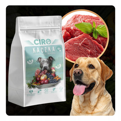 Ciro Sucha karma dla psa z kaczką i suszonymi jabłkami 5 kg – 40% mięsa, dorosłe psy