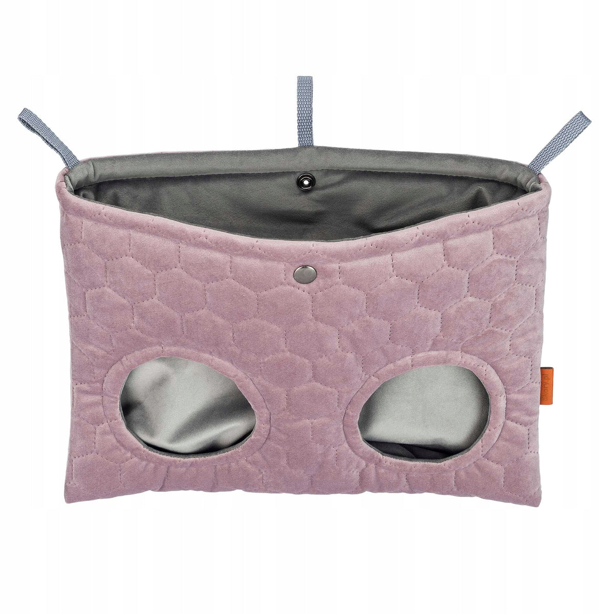 Ukory Paśnik na siano dla królika i świnki morskiej 35x26 cm, podwójny, wiszący – różowy