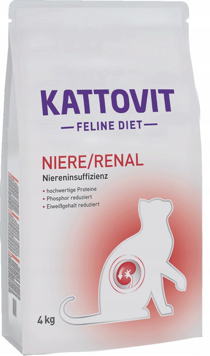 Kattovit Niere/Renal sucha karma dla kota z chorobami nerek 4 kg – mix smaków