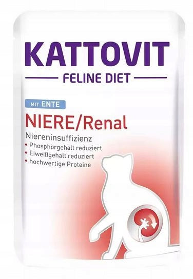 Kattovit Niere Renal mokra karma dla kotów z niewydolnością nerek 12x85 g – mix smaków