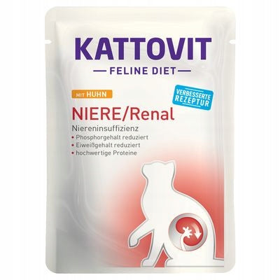 Kattovit Niere Renal mokra karma dla kotów z niewydolnością nerek 12x85 g – mix smaków